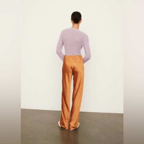 NWT VINCE Satin Bias Pant Orange XL - Picture 2 of 2